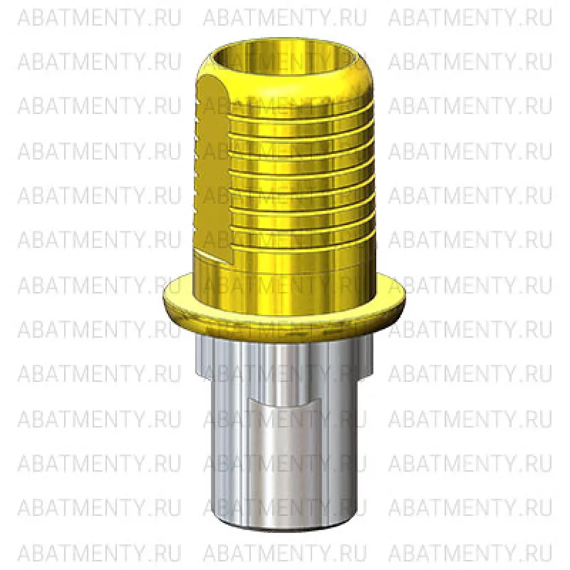 Титановое основание TiN Флэт (Flat) G/H=0.4 H=4.5, совместимое с NobelReplace RP, один. констр.
