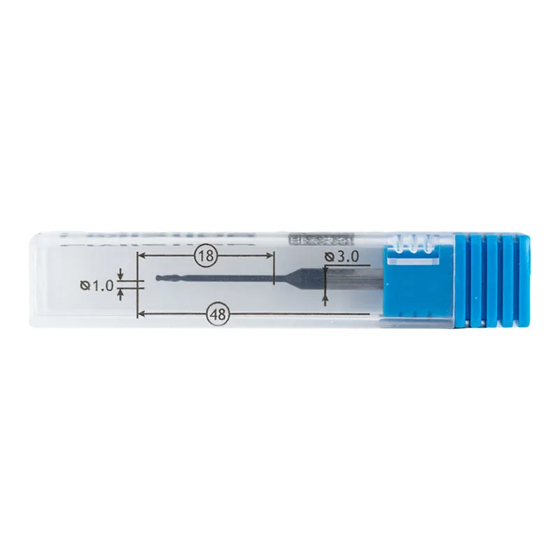 Фреза для CAD/CAM сферическая D1.0 18L r0.5 d3 L48 ZrO2 / PMMA / Wax для станков imes-icore one, 150i, 250i