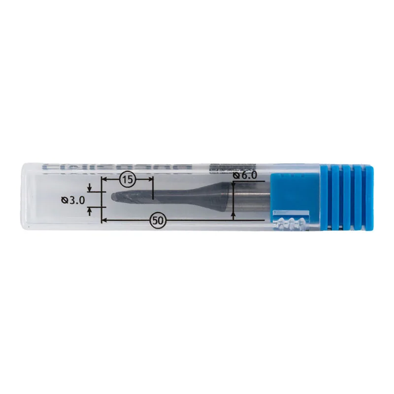 Фреза для CAD/CAM сферическая D3.0 15L r1.5 d6 L50 CoCr / Ti для станков imes-icore 350i, 350i PRO, 550i, 650i, 750i
