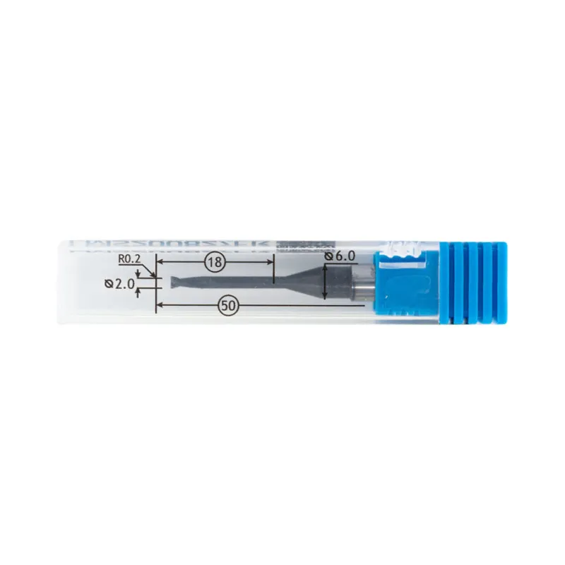 Фреза для CAD/CAM торцевая радиусная D0.25 18L r0.2 d6 L50 CoCr / Ti для станков Spinel