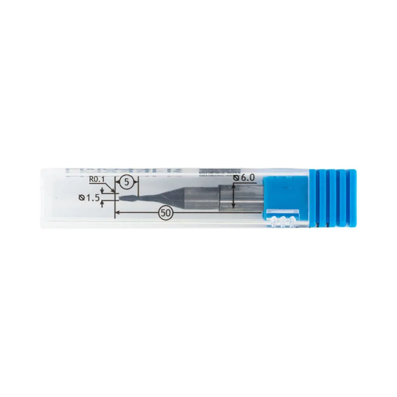 Фреза для CAD/CAM торцевая радиусная D1.5 5L r0.1 d6 L50 CoCr / Ti для станков ARUM 5X-200, 4X-450, 5X-450, 5X-500, 5X-500L